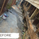 Before Foundation Repair. Replace sill in New Orleans.